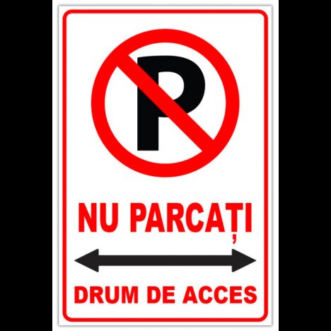 Indicator de informare parcati drum de acces